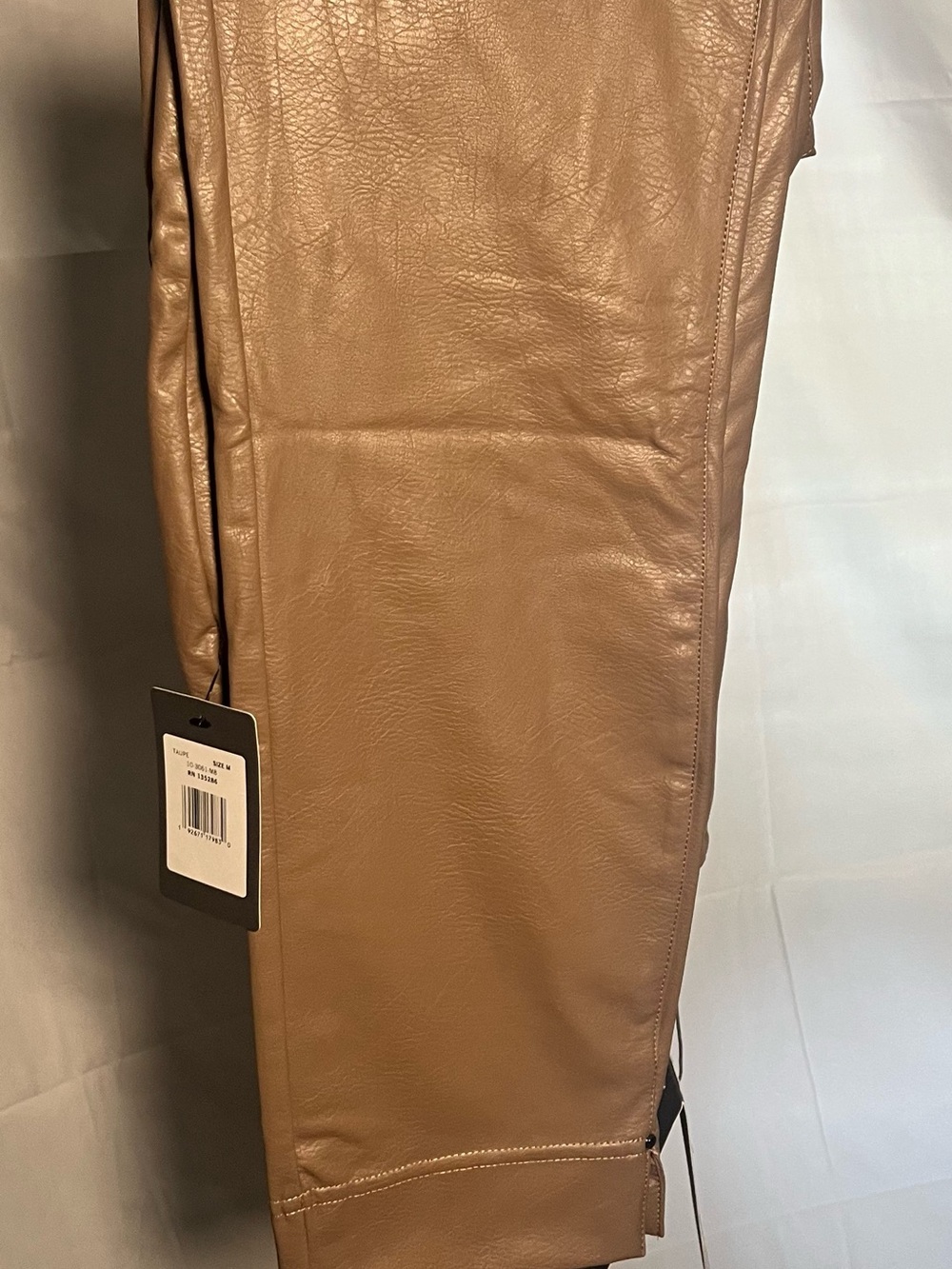 Lysse Vegan Leather size M Taupe Pants NWT